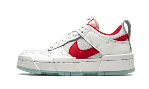 Nike W Dunk Low Disrupt Summit White/Gym Red Womens。